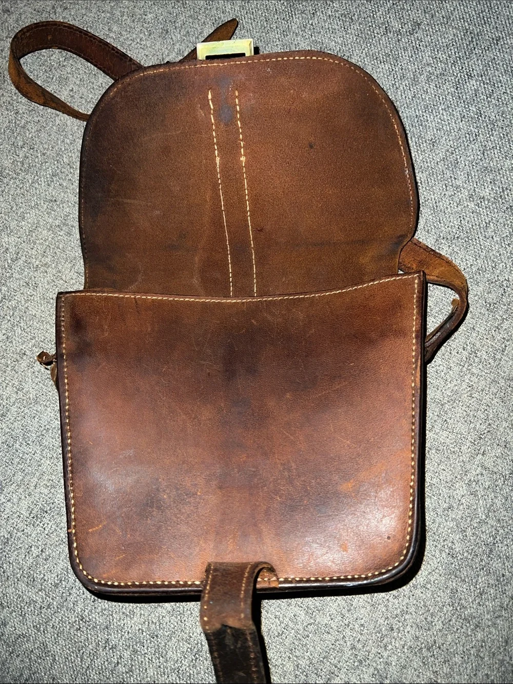 Classic Brown Leather Crossbody Bag